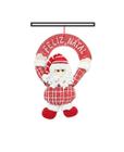 Guirlanda Feliz Natal com Boneco Papai Noel ou Boneco de Neve Enfeite Decorativo de Pendurar 35 cm