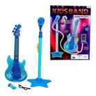 Guitarra Com Microfone Etitoys Karaokê De Plástico Azul