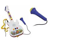 Guitarra Com Microfone Som E Luz Musical Infantil Educativo