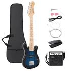 Guitarra elétrica ZENY Kids de 30 polegadas com amplificador de 5 W, bolsa de shows, azul