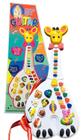 Guitarra Girafa Musical Som Bichinhos 40X18 Presente