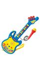Guitarra Infantil c/ Microfone Luz Som Azul - Dm Toys 5379