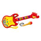 Guitarra Infantil Com Microfone Luz E Som - Dm Toys