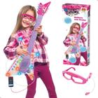 Guitarra Infantil Com Óculos Microfone De Cabeça Luz Som - DM Toys