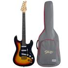 Guitarra Seizi Vintage Shinobi Ash SSS Sunburst PH Gold + Bag Deluxe