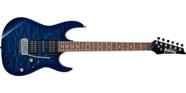 Guitarra Strato Ibanez Grx70qa-tbb Transparent Burster Blue