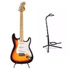 Guitarra stratocaster sunburst l-s1 3ts suporte de chão - Land