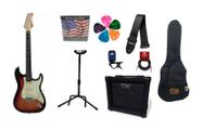 Guitarra Tagima TG500 SB E/MG Woodstock Completo Kit Mãe