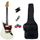 Guitarra Tagima Tw-61 Jazzmaster Olympic White + Capa Luxo + Correia Luxo + P10 + Palhetas