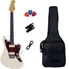 Guitarra Tagima Tw-61 Jazzmaster Olympic White + Capa Luxo + Correia Luxo + P10 + Palhetas