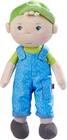 HABA Snug Up Til - 10" Soft Boy Doll com cabelos loiros, rosto bordado e macacão azul removível (máquina lavável) por idades de 18 meses +