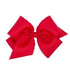 Hair Bow Wee Ones Classic Grosgrain Moonstitch Edge Red