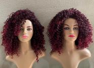 Halfiwig peruca wig castanho preta marsala ruiva afro cacheada premium curta