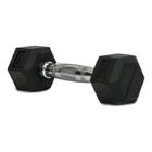 Halter Dumbell Emborrachado Sextavado Cromado Peso 3kg Rae