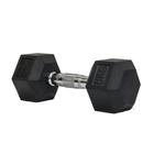 Halter Dumbell Emborrachado Sextavado Cromado Peso 8kg Rae