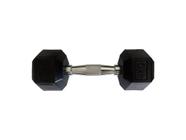 Halteres Sextavado Injetado com Pegada Cromada 4,0Kg - ANILHAS FITNESS