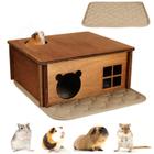 Hamster Multi Chamber Maze Hideout Wooden Tunnel House