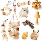 Hamster Toys Wopets, pacote com 8, naturais e seguros para pequenos animais - Wepets