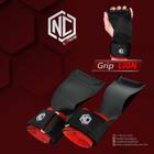 Hand Grip Lion Preto com Vermelho Nc Extreme Luva Palmar