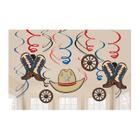 Hanging Swirl Decorations Amscan Western Party, pacote com 12