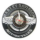 Harley Davidson, Rock, Relógio , Retrô, Disco De Vinil, Asas