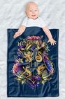 Harry Potter Soft Fleece Baby Blanket para criança infantil, All Season Cozy Crib Throw 30 "x40" Hogwarts escudo floral multicolorido - LOGOVISION