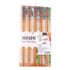 Hashi De Bambu Com 10 Pares E Acabamento Floral - FMSP