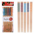 Hashi Reutilizável De Bambu Com 4 Pares Coloridos Estampa - Art House