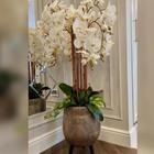Haste de 6 orquídeas artificial 70cm /sem o vaso