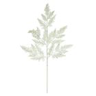Haste de Natal Folha Nevado Branco 80cm