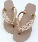  havaianas personalizado com folhagem