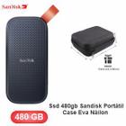 Hd Externo Ssd 480gb Sandisk Portátil 3.1 Usb-c + (case Eva)