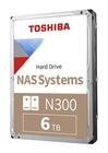 HD Toshiba N300 6TB NAS - 3.5" SATA 6Gb/s 7200 RPM