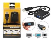 Hdmi P/ Vga Com Áudio P2 Conversor Adap VGA01