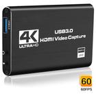HDMI para USB Video Capture 4K 60Hz Dongle Placa de Captura de Vídeo