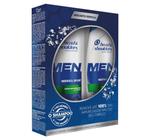 Head & Shoulders - Embalagem Shampoo Anticaspa Masculino Menthol Pack com 2, 200 ml cada uma