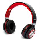 Headfone com Microfone para PC e Smartphone Preto e Vermelho