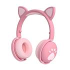 Headphone BH-BK1 Wireless Gatinho Rosa