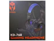 Headphone Gaming Fone Kaidi Gamer Kd-768 Preto/azul