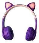 Headphone Gatinho Orelha De Gato Com Led Fone De Ouvido