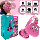 Headphone Infantil Confortável Over-ear Rosa Recarregável