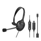 Headset Audio-Technica ATH-101USB Single-Ear com fio USB - Preto