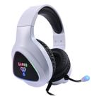 Headset com fio jungle cl-hm709 branco / led clanm