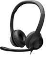 Headset com fio USB Logitech H390 Almofadado, Controles de Áudio Integrado e Microfone com Redução de Ruído