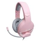 Headset Gamer 7.1 Pink Fox Hs414 Usb Led Branca Oexgame Rosa - OEX GAME