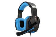 Headset Gamer Com Microfone e Fone Plug P2 3,5mm - Azul/Preto