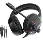 Headset Gamer Fortrek Blackfire P2 + USB RGB Preto