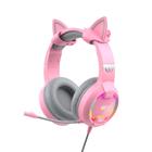 Headset gamer Knup KP-GA04 Cat Ear Rosa P3 USB