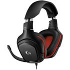 Headset Gamer Logitech G332 - com Fio - Driver 50MM - Preto e Vermelho