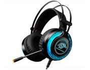 Headset Gamer Rbg Ars9 K-mex - Microfone Com Efeito Led Acolchoados Preto